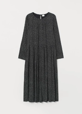 Комбинированное платье H&M однотонное