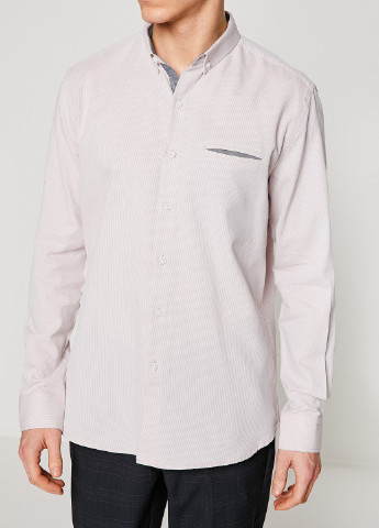 Светло-розовая кэжуал рубашка с геометрическим узором KOTON