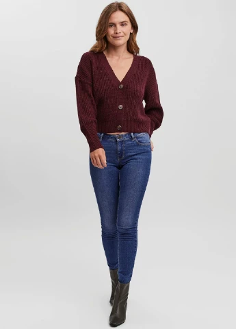Бордовый демисезонный кардиган Vero Moda