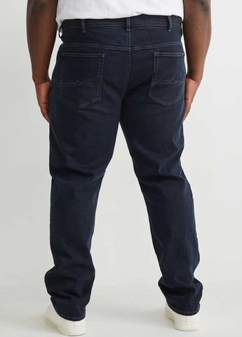 Темно-синие демисезонные мешковатые, зауженные джинсы C&A