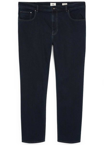 Темно-синие демисезонные мешковатые, зауженные джинсы C&A