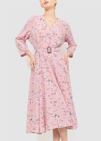 Світло-рожева кежуал сукня кльош Ager з квітковим принтом