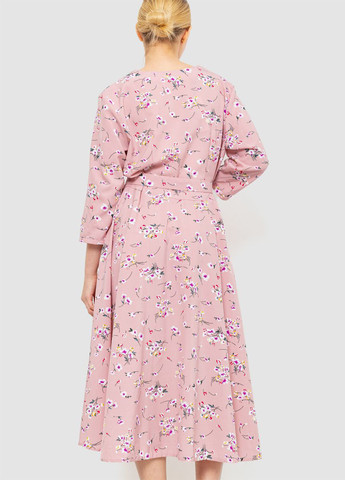 Светло-розовое кэжуал платье клеш Ager с цветочным принтом