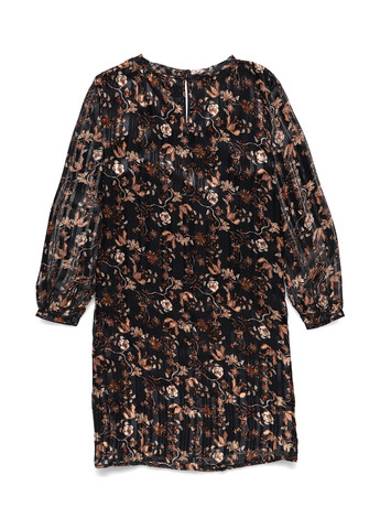 Чорна кежуал сукня плісована Cream з квітковим принтом