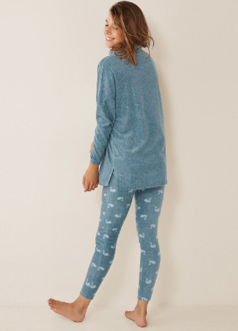 Синяя всесезон пижама (худи, брюки) свитшот + брюки Women'secret