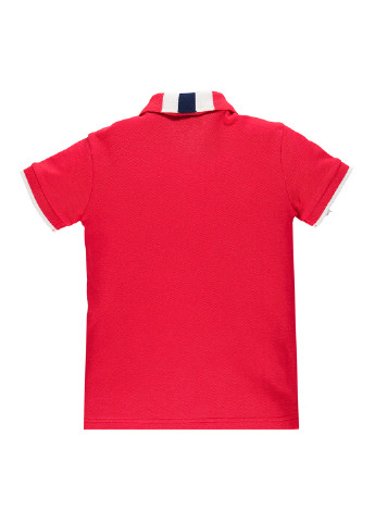 Красная детская футболка-поло для мальчика Brums с надписью