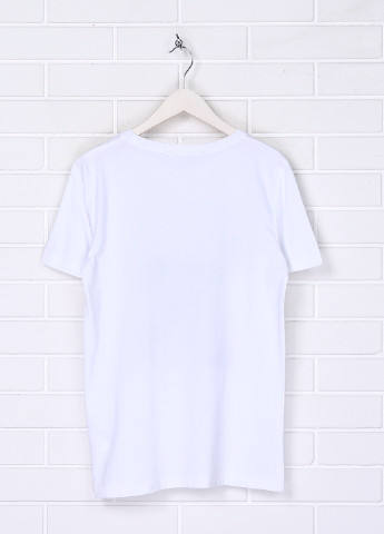 Белая летняя футболка с коротким рукавом H&M