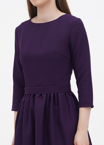 Темно-фиолетовое кэжуал платье клеш Maurini однотонное