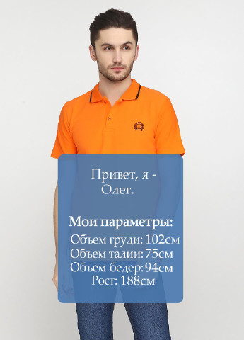 Оранжевая футболка-поло для мужчин West Wint с логотипом