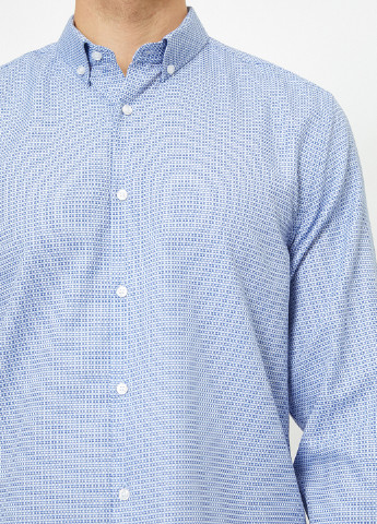 Голубой кэжуал рубашка в клетку KOTON
