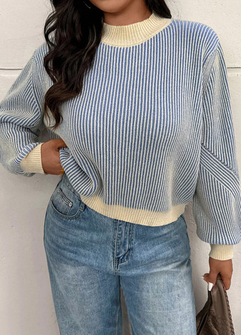 Світло-синій демісезонний светр SHEIN