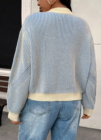 Світло-синій демісезонний светр SHEIN