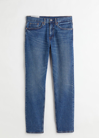 Синие демисезонные слим джинсы H&M