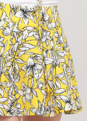 Желтая кэжуал с рисунком юбка LFT клешированная