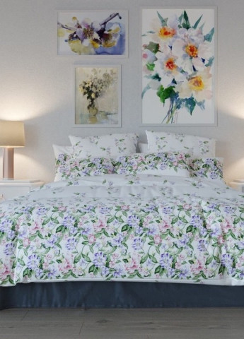 Постільна білизна двоспальне Ranforce Прованс 2-00887-09325 ранфорс 180х215 см ТЕП (223456265)