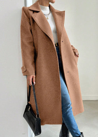 Светло-коричневое демисезонное Пальто SHEIN