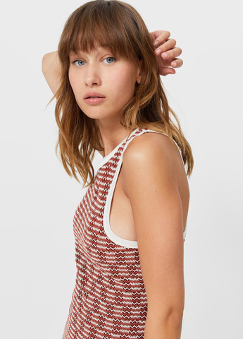 Комбинированное кэжуал платье платье-майка Stradivarius в полоску