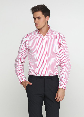 Розовая рубашка в полоску Ralph Lauren