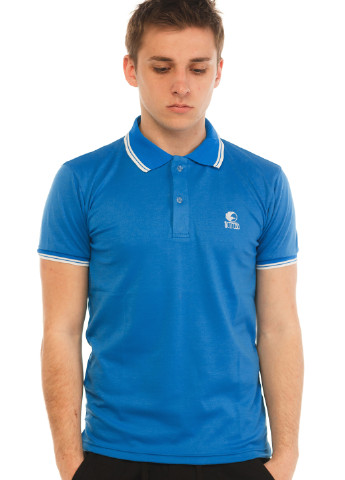 Голубой футболка-поло для мужчин Ястребь однотонная