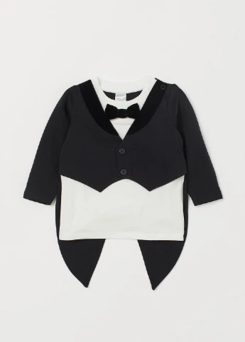 Чорний демісезонний комплект (лонгслів, штани) H&M