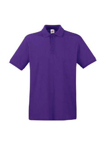 Фиолетовая футболка-поло для мужчин Fruit of the Loom