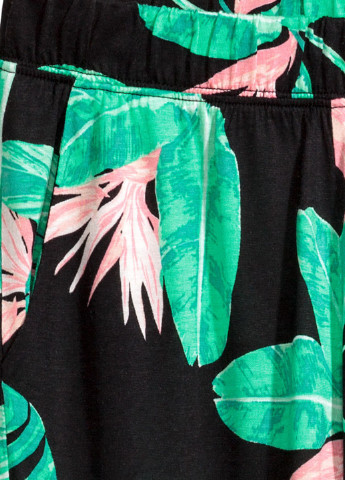 Зеленые кэжуал летние с высокой талией брюки H&M