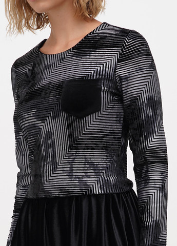 Чорна кежуал сукня а-силует Sassofono з геометричним візерунком