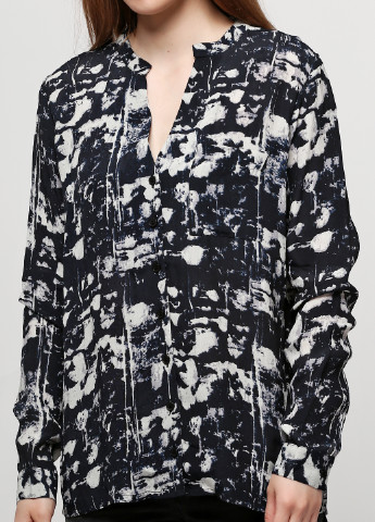 Черная кэжуал рубашка с абстрактным узором Minus