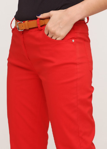 Красные кэжуал демисезонные зауженные брюки Made in Italy