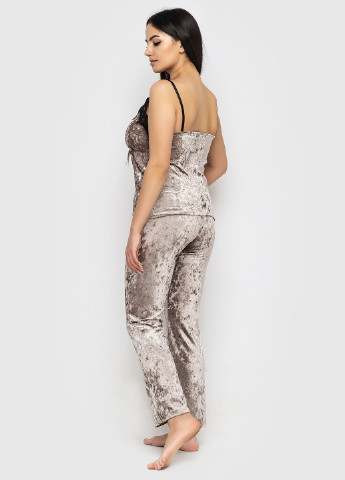 Сіро-бежева всесезон піжама (майка, штани) Ghazel