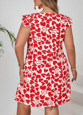 Білий кежуал сукня а-силует SHEIN сердечка