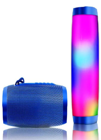 Портативная bluetooth колонка влагостойкая TG-157 Pulse с разноцветной подсветкой Синяя VTech (253336543)