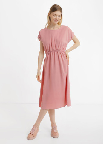 Розовое кэжуал платье Promin однотонное