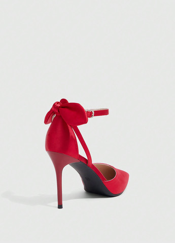 SHEIN Туфлі анкл страп червоний з текстиль, китай — демісезон (365220706)