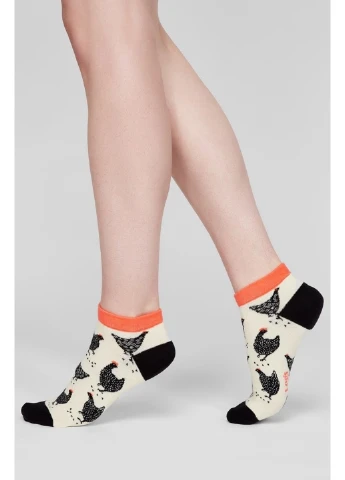Молочні шкарпетки жіночі бавовняні socks low 111 (3пари) Legs малюнки (254993880)