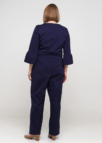 Комбинезон Avon комбинезон-брюки однотонный тёмно-синий кэжуал трикотаж, хлопок