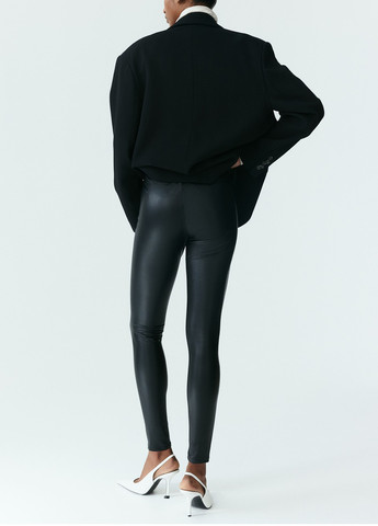 Черные демисезонные леггинсы H&M