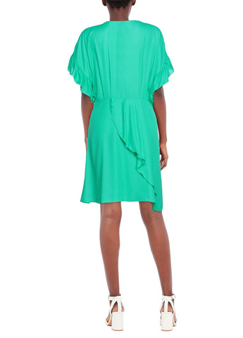 Зеленое кэжуал платье на запах Pinko однотонное