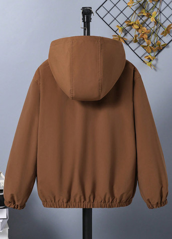 Коричневая демисезонная куртка SHEIN