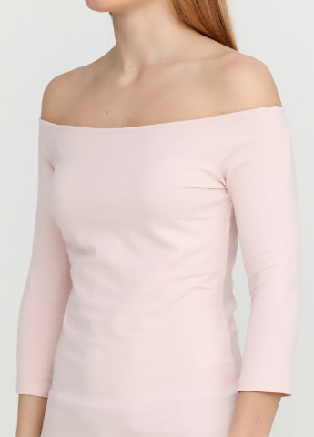 Светло-розовая демисезонная блуза Oodji