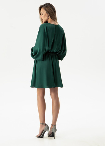 Зеленое кэжуал платье клеш Gepur однотонное