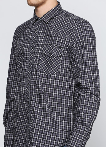 Темно-серая кэжуал рубашка в клетку Antony Morato с длинным рукавом