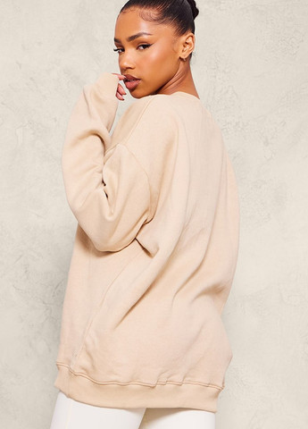 Песочный свитшот PrettyLittleThing однотонный без декора (313044930)