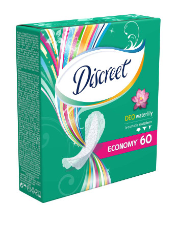 Щоденні гігієнічні прокладки Deo Water Lily, 60 шт Discreet (52469328)
