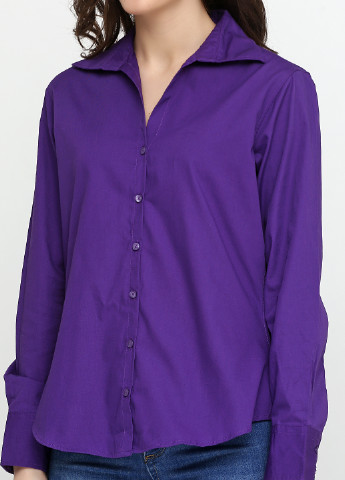 Фиолетовая кэжуал рубашка однотонная Lady Edwards