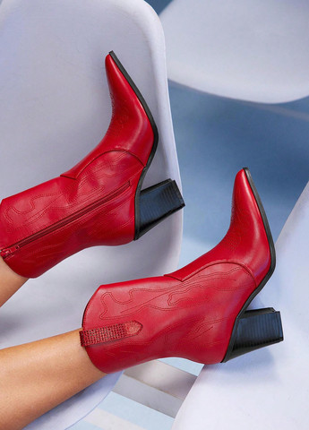 Красные демисезонная ботильоны SHEIN