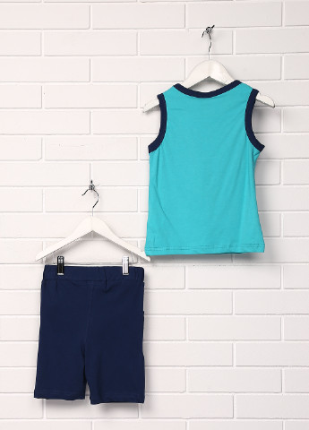Синій літній комплект (футболка, шорти) Mago