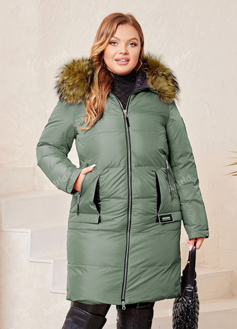 Оливковая зимняя куртка Astrid