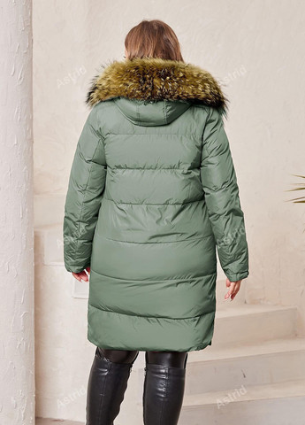 Оливковая зимняя куртка Astrid