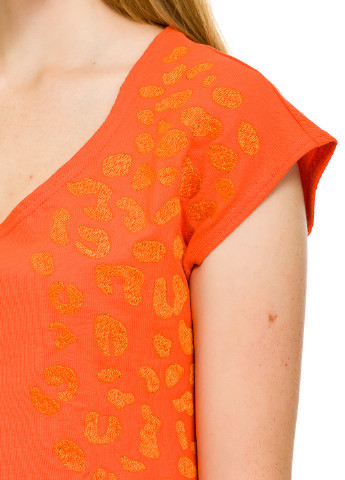Оранжевая летняя футболка For Friends